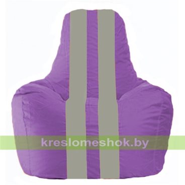 Кресло мешок Спортинг С1.1-106 (основа сиреневая, вставка серая)