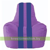Кресло мешок Спортинг сиреневый - синий С1.1-105