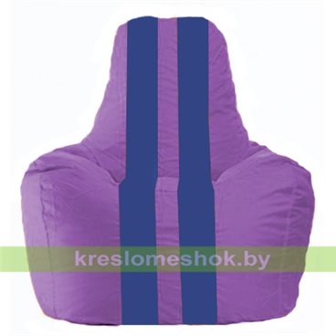 Кресло мешок Спортинг С1.1-105 (основа сиреневая, вставка синяя)