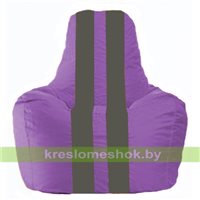 Кресло мешок Спортинг сиреневый - тёмно-серый С1.1-103