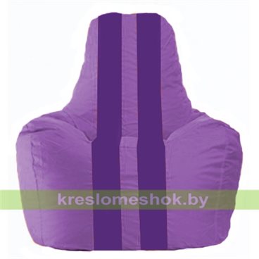 Кресло мешок Спортинг С1.1-102 (основа сиреневая, вставка фиолетовая)