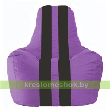 Кресло мешок Спортинг С1.1-101 (основа сиреневая, вставка чёрная)