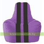 Кресло мешок Спортинг сиреневый - чёрный С1.1-101