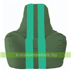 Кресло мешок Спортинг тёмно-зелёный - бирюзовый  С1.1-66
