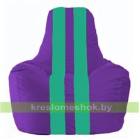 Кресло мешок Спортинг фиолетовый - бирюзовый С1.1-75