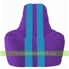 Кресло мешок Спортинг фиолетовый - голубой С1.1-74
