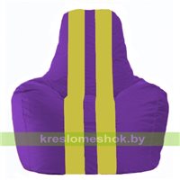 Кресло мешок Спортинг фиолетовый - жёлтый С1.1-35