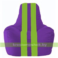 Кресло мешок Спортинг фиолетовый - салатовый С1.1-31