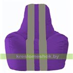 Кресло мешок Спортинг фиолетовый - серый С1.1-72