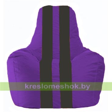 Кресло мешок Спортинг С1.1-67 (основа фиолетовая, вставка чёрная)