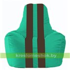Кресло-мешок Спортинг бирюзовый - коричневый С1.1-298