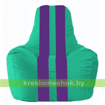 Кресло-мешок Спортинг С1.1-285 (основа бирюзовая, вставка фиолетовая)
