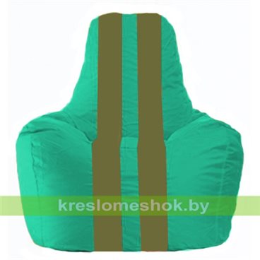 Кресло-мешок Спортинг С1.1-297 (основа бирюзовая, вставка оливковая)