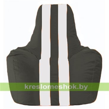 Кресло-мешок Спортинг С1.1-392 (основа чёрная, вставка белая)