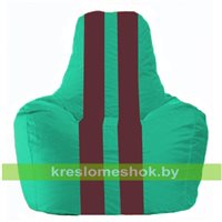 Кресло-мешок Спортинг бирюзовый - бордовый С1.1-314