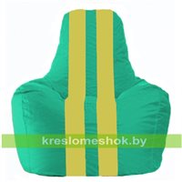 Кресло-мешок Спортинг бирюзовый - жёлтый С1.1-313