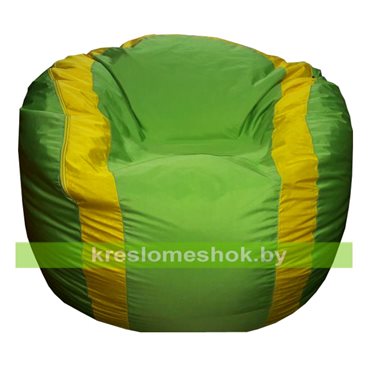 Кресло мешок Мяч Теннисный (основа салатовая, вставка жёлтая)