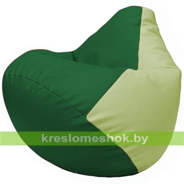 Бескаркасное кресло-мешок Груша Г2.3-0104 зелёный, светло-салатовый
