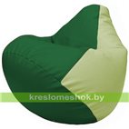 Бескаркасное кресло-мешок Груша Г2.3-0104 зелёный, светло-салатовый