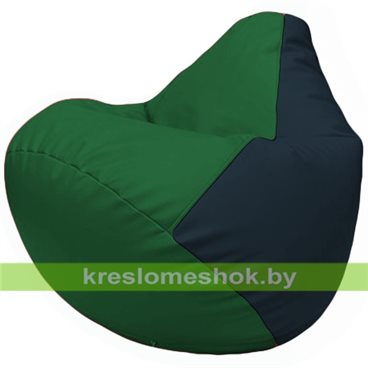 Бескаркасное кресло-мешок Груша Г2.3-0115 зелёный, синий