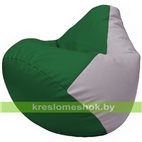 Бескаркасное кресло-мешок Груша Г2.3-0125 зелёный, сиреневый