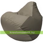 Бескаркасное кресло-мешок Груша Г2.3-0217 светло-серый, серый