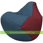 Бескаркасное кресло-мешок Груша Г2.3-0321 синий, бордовый