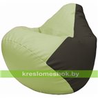 Бескаркасное кресло-мешок Груша Г2.3-0416 светло-салатовый, чёрный