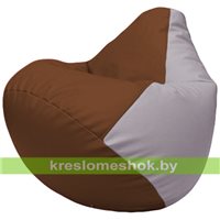 Бескаркасное кресло-мешок Груша Г2.3-0725 коричневый, сиреневый