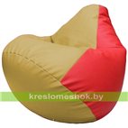 Бескаркасное кресло-мешок Груша Г2.3-0809 охра, красный