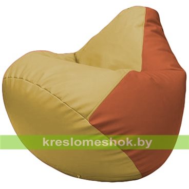 Бескаркасное кресло-мешок Груша Г2.3-0823 охра, оранжевый