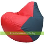 Бескаркасное кресло-мешок Груша Г2.3-0903 красный, синий