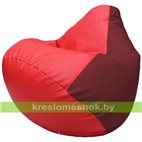 Бескаркасное кресло-мешок Груша Г2.3-0921 красный, бордовый