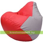 Бескаркасное кресло-мешок Груша Г2.3-0925 красный, сиреневый