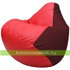 Бескаркасное кресло-мешок Груша Г2.3-0932 красный, бордовый