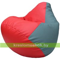 Бескаркасное кресло-мешок Груша Г2.3-0936 красный, голубой