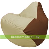 Бескаркасное кресло-мешок Груша Г2.3-1007 светло-бежевый, коричневый