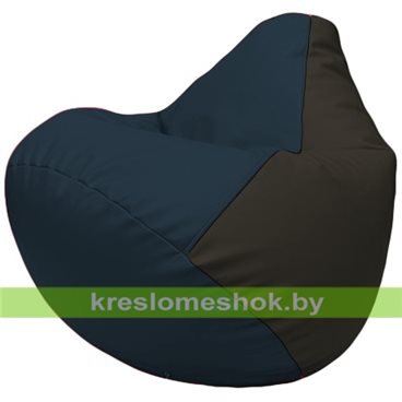 Бескаркасное кресло-мешок Груша Г2.3-1516 синий, чёрный