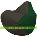 Бескаркасное кресло-мешок Груша Г2.3-1601 чёрный, зелёный