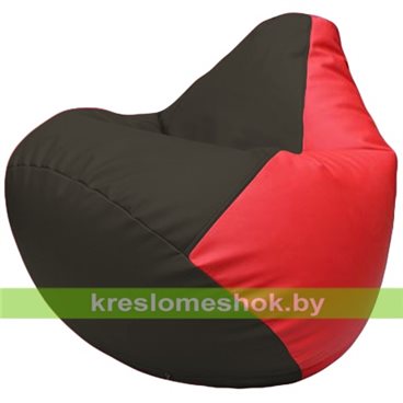 Бескаркасное кресло-мешок Груша Г2.3-1609 чёрный, красный