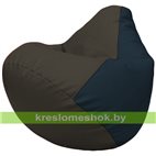 Бескаркасное кресло-мешок Груша Г2.3-1615 чёрный, синий