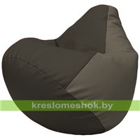 Бескаркасное кресло-мешок Груша Г2.3-1617 чёрный, серый