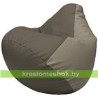 Бескаркасное кресло-мешок Груша Г2.3-1702 серый, светло-серый