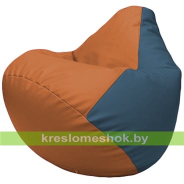 Бескаркасное кресло-мешок Груша Г2.3-2003 оранжевый, синий