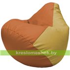 Бескаркасное кресло-мешок Груша Г2.3-2008 оранжевый, охра