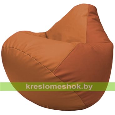 Бескаркасное кресло-мешок Груша Г2.3-2023 оранжевый, тёмно-оранжевый