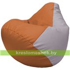 Бескаркасное кресло-мешок Груша Г2.3-2025 оранжевый, сиреневый