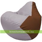 Бескаркасное кресло-мешок Груша Г2.3-2507 сиреневый, коричневый