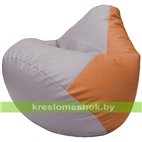 Бескаркасное кресло-мешок Груша Г2.3-2520 сиреневый, оранжевый