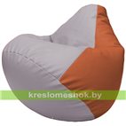 Бескаркасное кресло-мешок Груша Г2.3-2523 сиреневый, оранжевый